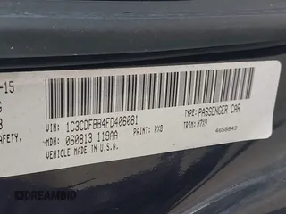2015 Dodge Dart SXT with VIN 1C3CDFBB4FD406081, listed as a IAAI auction lot 42578324 with 167,523 mi miles and . Bid and sale history available at DreamBid. Image 9.
