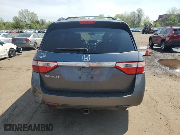 2013 Honda Odyssey EX-L with VIN 5FNRL5H62DB050667, listed as a Copart auction lot 55696425 with 209,435 mi miles and Clean Title. Bid and sale history available at carsss.com. Image 6.