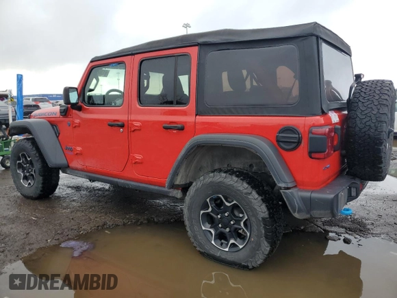 2022 Jeep Wrangler Unlimited Rubicon with VIN 1C4JJXR62NW171306, listed as a Copart auction lot 81366074 with 25,001 mi miles and Clean title. Bid and sale history available at DreamBid. Image 2.