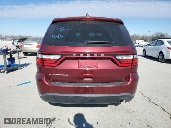 2020 Dodge Durango SXT Plus with VIN 1C4RDHAG5LC393745, listed as a Copart auction lot 88761365 with 95,349 mi miles and Clean title. Bid and sale history available at DreamBid. Image 6.