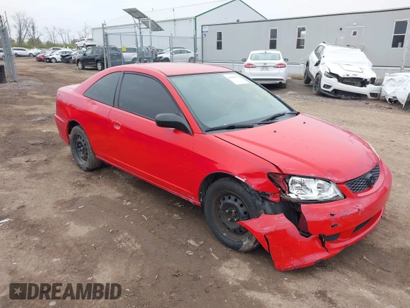 2005 Honda Civic Cpe LX with VIN 1HGEM22595L022293, listed as a IAAI auction lot 42008332 with 1 mi miles. Bid and sale history available at carsss.com. Image 1.