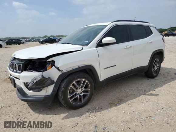 2020 Jeep Compass Latitude with VIN 3C4NJCBB4LT142992, listed as a Copart auction lot 51227255 with 72,935 mi miles and Salvage title. Bid and sale history available at DreamBid. Image 1.