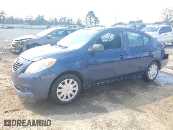 2012 Nissan Versa S with VIN 3N1CN7AP7CL824039, listed as a Copart auction lot 47876405 with 227,126 mi miles and Salvage Title. Bid and sale history available at carsss.com. Image 1.