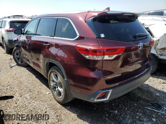 2018 Toyota Highlander Limited z VIN 5TDDZRFH4JS875072, wystawiony jako Copart lot #88634365 z przebiegiem Nie podano mil oraz Szkoda całkowita • Salvage title. Historia ofert i sprzedaży dostępna na DreamBid. Obrazek 2.