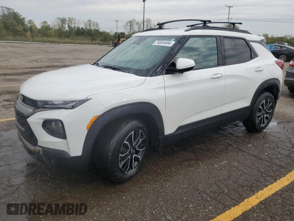 2023 Chevrolet TrailBlazer ACTIV with VIN KL79MSSL5PB075979, listed as a Copart auction lot 74554484 with 47,757 mi miles and Salvage Title. Bid and sale history available at DreamBid. Image 1.