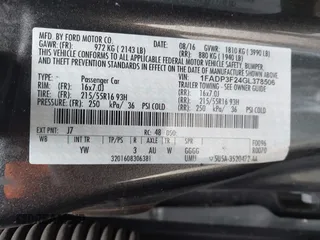 2016 Ford Focus SE with VIN 1FADP3F24GL378506, listed as a IAAI auction lot 41739169 with 50,861 mi miles. Bid and sale history available at carsss.com. Image 9.
