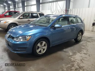 2015 Volkswagen Golf SportWagen TDI S with VIN 3VWFA7AU8FM506812, listed as a Copart auction lot 43038895 with 107,918 mi miles and Salvage Title. Bid and sale history available at carsss.com. Image 1.