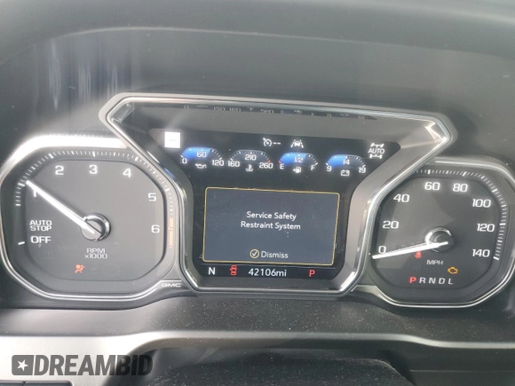2021 GMC Sierra 1500 AT4 with VIN 1GTP9EED9MZ302644, listed as a Copart auction lot 48487505 with 42,106 mi miles and Salvage Title. Bid and sale history available at carsss.com. Image 9.