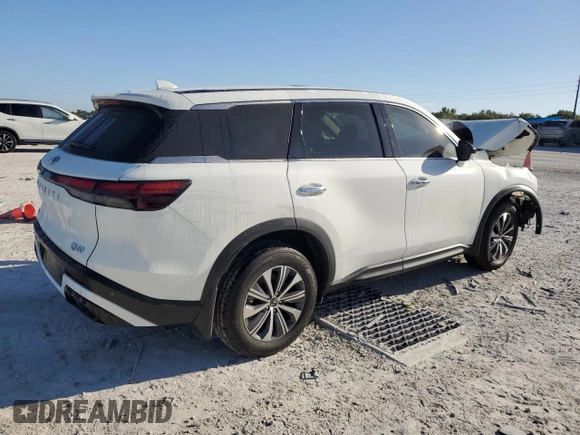 2024 Infiniti QX60 Pure with VIN 5N1DL1ES7RC335711, listed as a Copart auction lot 48980375 with 4,431 mi miles and Salvage title. Bid and sale history available at DreamBid. Image 3.