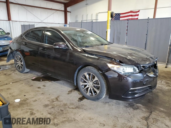 2015 Acura TLX with VIN 19UUB1F3XFA009649, listed as a Copart auction lot 64503734 with 75,859 mi miles and Salvage Title. Bid and sale history available at carsss.com. Image 4.