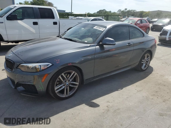 2016 BMW 2 Series 228i with VIN WBA1F9C57GV742243, listed as a Copart auction lot 50096414 with 80,081 mi miles. Bid and sale history available at carsss.com. Image 1.