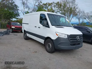 2024 Mercedes-Benz Sprinter Cargo with VIN W1Y4KBHY4RT175862, listed as a IAAI auction lot 41347055 with 21,566 mi miles. Bid and sale history available at carsss.com. Image 1.