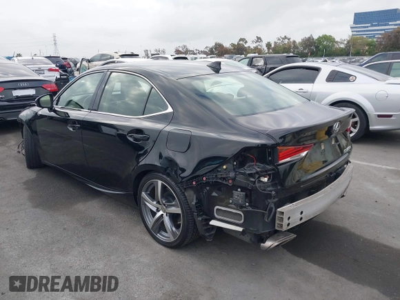 2017 Lexus IS with VIN JTHBA1D25H5041129, listed as a IAAI auction lot 42025094 with 102,568 mi miles. Bid and sale history available at carsss.com. Image 3.