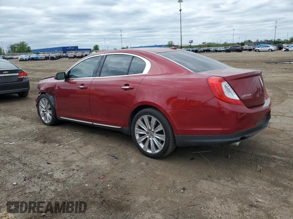 2013 Lincoln MKS EcoBoost with VIN 1LNHL9FT1DG604990, listed as a Copart auction lot 57619245 with 76,899 mi miles and Clean title. Bid and sale history available at DreamBid. Image 2.