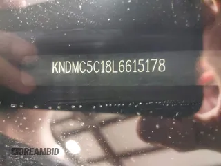 2020 Kia Sedona EX with VIN KNDMC5C18L6615178, listed as a IAAI auction lot 41618042 with 42,283 mi miles. Bid and sale history available at carsss.com. Image 9.