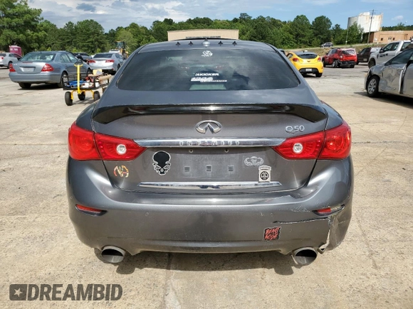 2015 Infiniti Q50 with VIN JN1BV7AP3FM342500, listed as a Copart auction lot 60143085 with 199,848 mi miles and Salvage title. Bid and sale history available at DreamBid. Image 6.