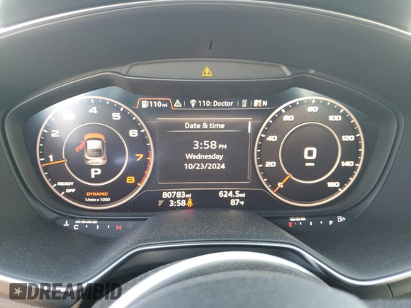 2017 Audi TT z VIN TRUC5AFVXH1007492, wystawiony jako Copart lot #77004494 z przebiegiem 80 783 mil mil oraz Szkoda całkowita • Salvage title. Historia ofert i sprzedaży dostępna na DreamBid. Obrazek 9.