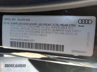 2018 Audi A6 Prestige с VIN WAUH3AFCXJN091071, выставлен на аукционе Copart как лот 46414525 с пробегом 67 694 миль миль и Списание • Salvage title. История ставок и продаж доступна на DreamBid. Изображение 12.