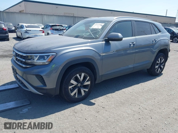 2023 Volkswagen Atlas SE with VIN 1V2LC2CA7PC212471, listed as a IAAI auction lot 42422043 with 24,495 mi miles and . Bid and sale history available at DreamBid. Image 2.