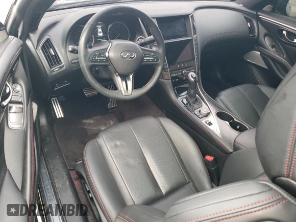 2022 Infiniti Q60 Red Sport 400 with VIN JN1FV7LL2NM681081, listed as a Copart auction lot 83412034 with 11,238 mi miles and Salvage title. Bid and sale history available at DreamBid. Image 8.