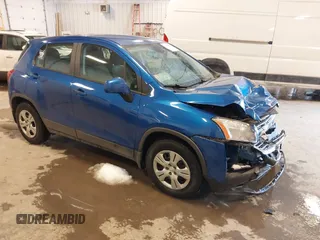 2015 Chevrolet Trax LS with VIN KL7CJKSB6FB178140, listed as a IAAI auction lot 41580006 with 52,014 mi miles. Bid and sale history available at carsss.com. Image 1.