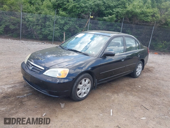 2001 Honda Civic EX with VIN 1HGES26711L062072, listed as a IAAI auction lot 42187917 with 178,846 mi miles. Bid and sale history available at carsss.com. Image 2.