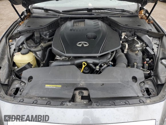 2017 Infiniti Q50 2.0t Premium with VIN JN1CV7AR7HM680684, listed as a Copart auction lot 86705644 with 0 mi miles and Salvage Title. Bid and sale history available at carsss.com. Image 11.