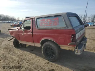 1989 Ford Bronco XL with VIN 1FMEU15N6KLB03828, listed as a Copart auction lot 48118625 with 258,907 mi miles and Salvage Title. Bid and sale history available at carsss.com. Image 2.