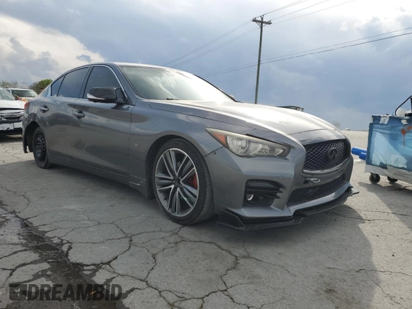 2014 Infiniti Q50 Premium with VIN JN1BV7AP7EM683087, listed as a Copart auction lot 52644335 with 189,344 mi miles and Salvage Title. Bid and sale history available at carsss.com. Image 4.