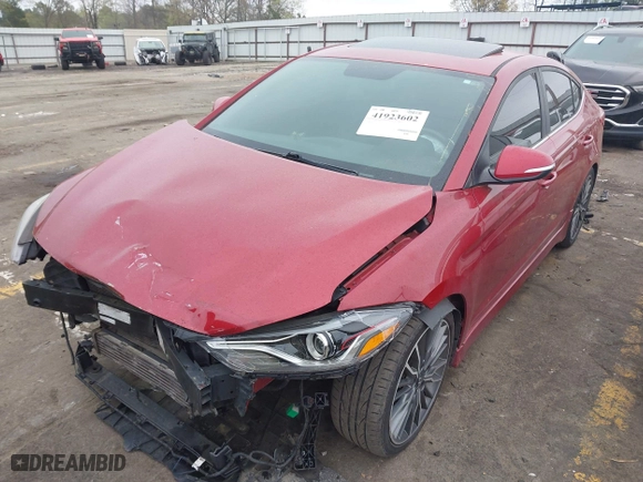 2018 Hyundai Elantra Sport with VIN KMHD04LB3JU498156, listed as a IAAI auction lot 41923602 with 175,000 mi miles. Bid and sale history available at carsss.com. Image 17.