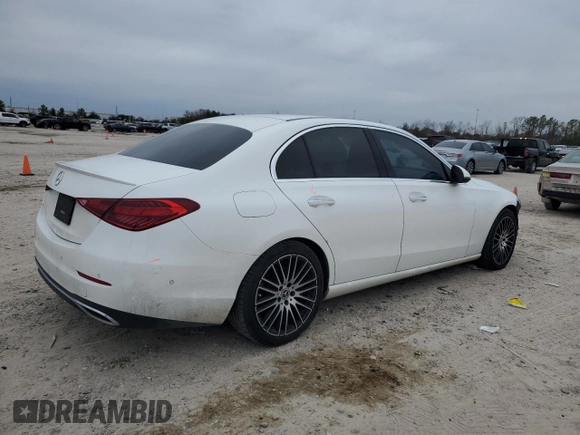 2022 Mercedes-Benz C 300 with VIN W1KAF4GB4NR020987, listed as a Copart auction lot 88933735 with 76,023 mi miles and Salvage Title. Bid and sale history available at DreamBid. Image 3.
