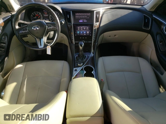 2018 Infiniti Q50 3.0t LUXE with VIN JN1EV7AP1JM358653, listed as a Copart auction lot 43654865 with 91,340 mi miles and Salvage Title. Bid and sale history available at carsss.com. Image 8.