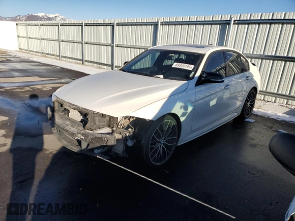 2014 BMW 3 Series 335i with VIN WBA3A9C59EF479669, listed as a Copart auction lot 89349195 with 82,779 mi miles and Salvage Title. Bid and sale history available at carsss.com. Image 1.