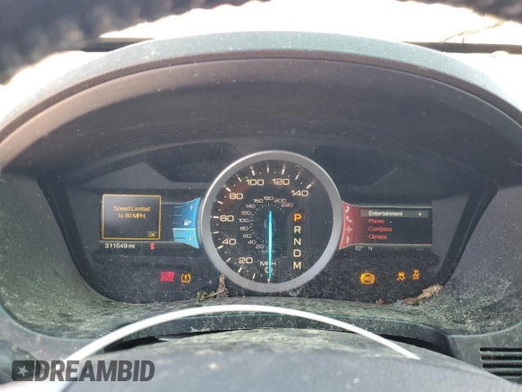 2011 Ford Explorer Limited with VIN 1FMHK7F82BGA02650, listed as a Copart auction lot 50387845 with 311,549 mi miles and Salvage title. Bid and sale history available at DreamBid. Image 9.