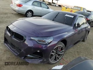 2024 BMW 2 Series M240i xDrive with VIN 3MW53CM0XR8E57407, listed as a Copart auction lot 87748745 with 11,111 mi miles and Salvage Title. Bid and sale history available at carsss.com. Image 1.