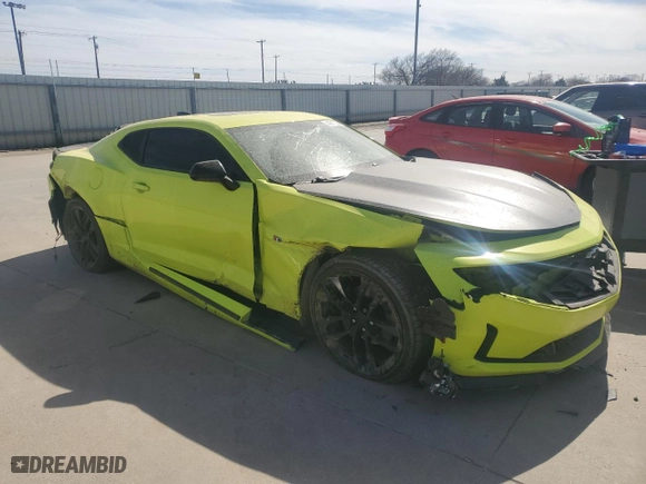 2019 Chevrolet Camaro 1LT with VIN 1G1FA1RS5K0156256, listed as a Copart auction lot 49217325 with 0 mi miles and Salvage Title. Bid and sale history available at carsss.com. Image 4.