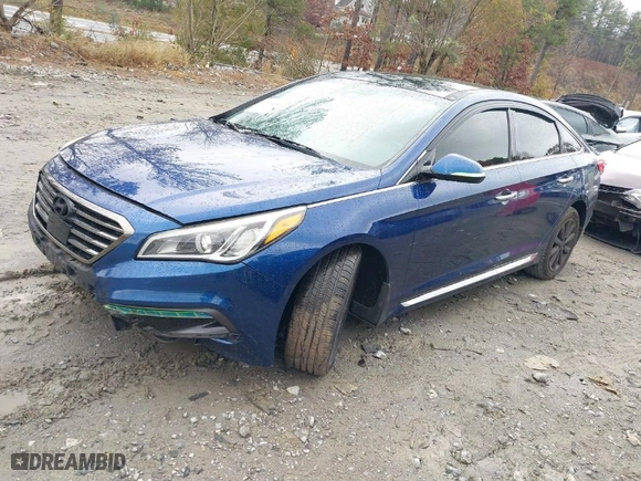 2016 Hyundai Sonata 2.4L Sport with VIN 5NPE34AF0GH345663, listed as a IAAI auction lot 40961498 with 106,644 mi miles. Bid and sale history available at carsss.com. Image 2.
