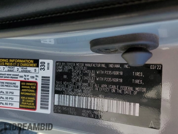 2022 Toyota Sienna XLE Woodland Edition with VIN 5TDASKFC1NS057260, listed as a Copart auction lot 67475584 with 59,396 mi miles and Salvage Title. Bid and sale history available at carsss.com. Image 13.