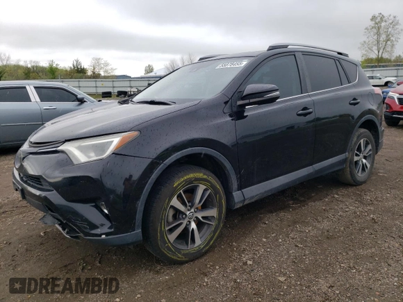 2018 Toyota RAV4 XLE with VIN 2T3WFREV0JW484430, listed as a Copart auction lot 55878455 with 132,335 mi miles and Salvage title. Bid and sale history available at DreamBid. Image 1.