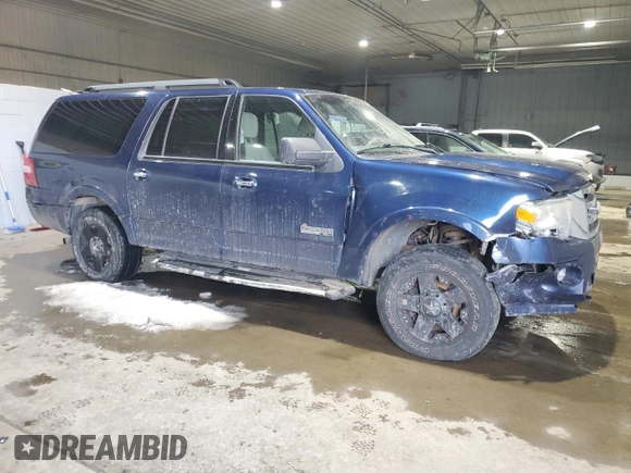2008 Ford Expedition Max SSV with VIN 1FMFK16588LA27336, listed as a Copart auction lot 43534715 with 131,681 mi miles and Salvage title. Bid and sale history available at DreamBid. Image 4.
