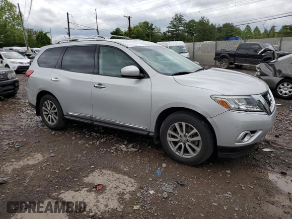 2015 Nissan Pathfinder S with VIN 5N1AR2MM0FC638206, listed as a Copart auction lot 58704595 with 93,446 mi miles and Clean title. Bid and sale history available at DreamBid. Image 4.