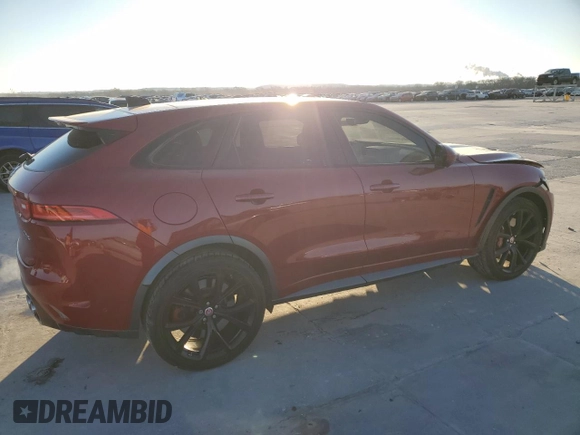 2020 Jaguar F-Pace SVR with VIN SADCZ2EE0LA631336, listed as a Copart auction lot 41931455 with 63,461 mi miles and Salvage Title. Bid and sale history available at DreamBid. Image 3.