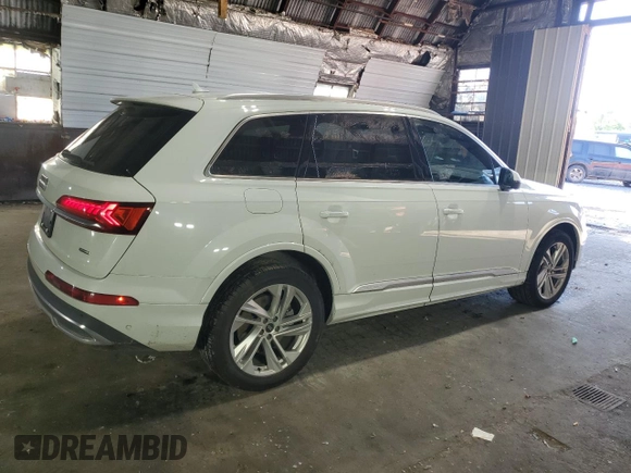 2021 Audi Q7 Premium Plus with VIN WA1LXAF79MD017780, listed as a Copart auction lot 62285935 with 63,567 mi miles and Salvage title. Bid and sale history available at DreamBid. Image 3.
