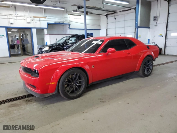 2020 Dodge Challenger R/T Scat Pack with VIN 2C3CDZFJ8LH121157, listed as a Copart auction lot 49254305 with 53,256 mi miles and Salvage Title. Bid and sale history available at carsss.com. Image 1.