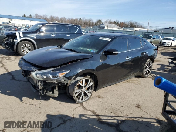 2017 Nissan Maxima SV with VIN 1N4AA6AP3HC377342, listed as a Copart auction lot 46506945 with 118,544 mi miles and Salvage Title. Bid and sale history available at DreamBid. Image 1.