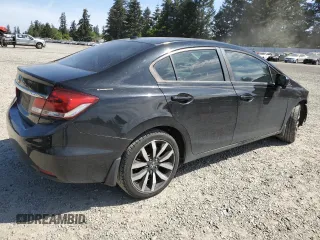 2014 Honda Civic EX-L with VIN 19XFB2F95EE054849, listed as a Copart auction lot 54334865 with 111,875 mi miles and Salvage Title. Bid and sale history available at DreamBid. Image 3.