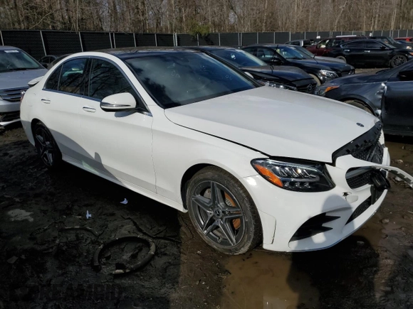 2021 Mercedes-Benz C 300 with VIN W1KWF8EBXMR647806, listed as a Copart auction lot 88028765 with 13,326 mi miles and Non Repairable. Bid and sale history available at carsss.com. Image 4.