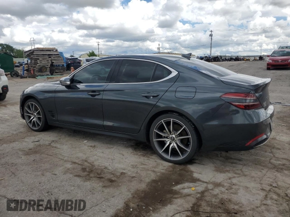2022 Genesis G70 2.0T with VIN KMTG34TAXNU086582, listed as a Copart auction lot 55754305 with 69,711 mi miles and Salvage title. Bid and sale history available at DreamBid. Image 2.