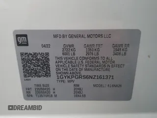2022 Cadillac XT6 Sport with VIN 1GYKPGRS6NZ161371, listed as a Copart auction lot 64566214 with 30,352 mi miles and Salvage Title. Bid and sale history available at carsss.com. Image 13.