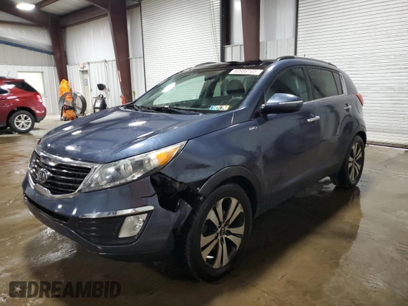 2011 Kia Sportage EX with VIN KNDPCCA22B7041389, listed as a Copart auction lot 60989105 with 98,542 mi miles and Salvage title. Bid and sale history available at DreamBid. Image 1.